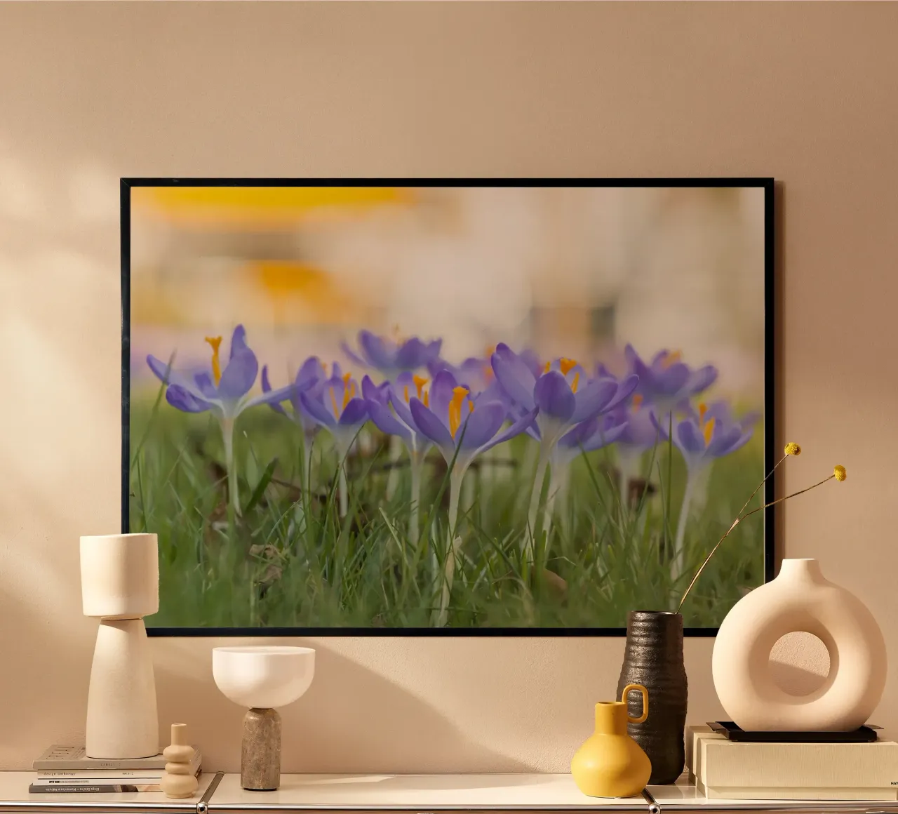 Purple Crocuses poster by Curious Collections by Marielle Leenders