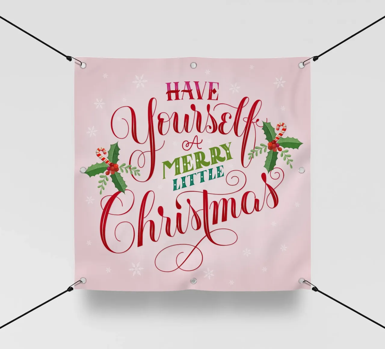 Passez un joyeux petit Noël. Frohe Weihnachten. bâche pvc de CalliLetters