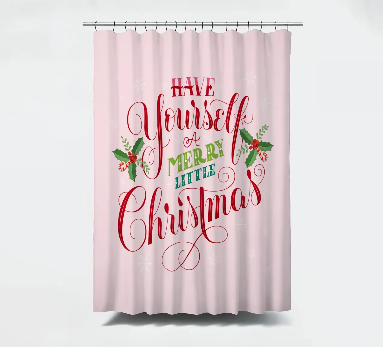 Have Yourself a Merry Little Christmas. Frohe Weihnachten. shower curtain by CalliLetters