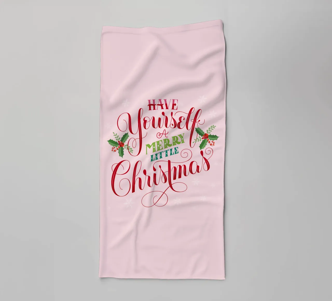 Passez un joyeux petit Noël. Frohe Weihnachten. serviette de bain de CalliLetters