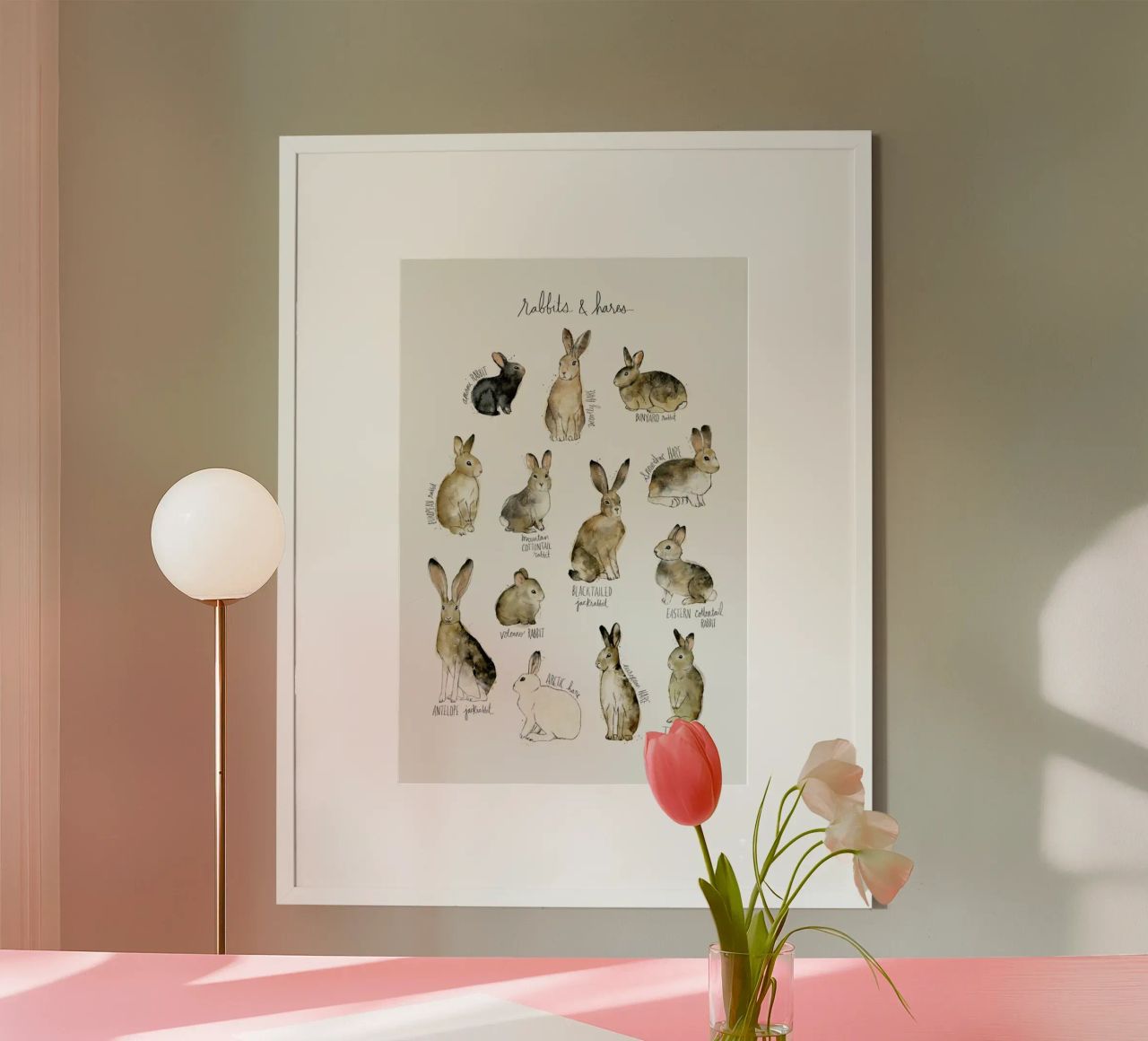 Rabbits and Hares poster by Amy Hamilton