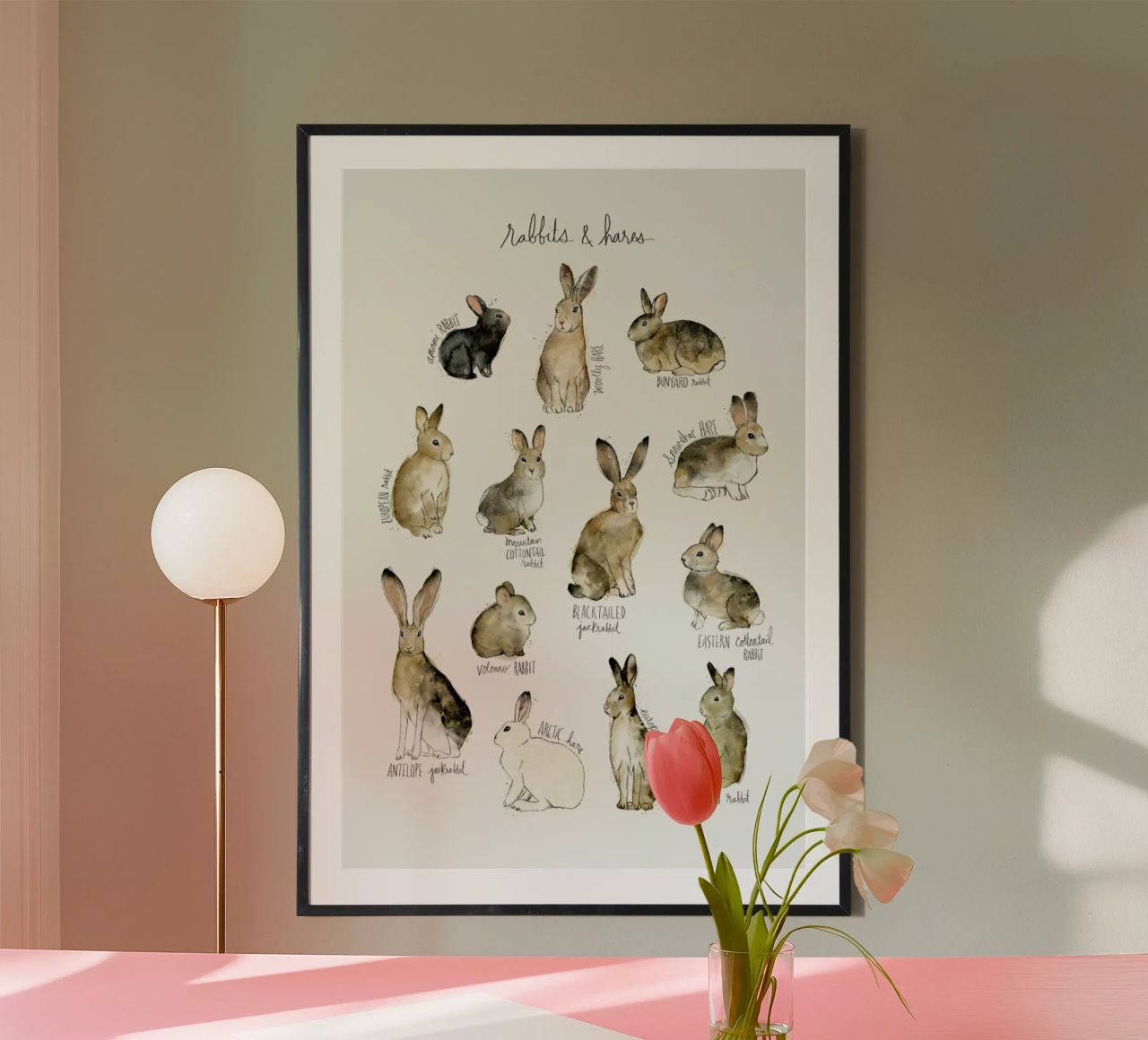 Rabbits and Hares poster by Amy Hamilton