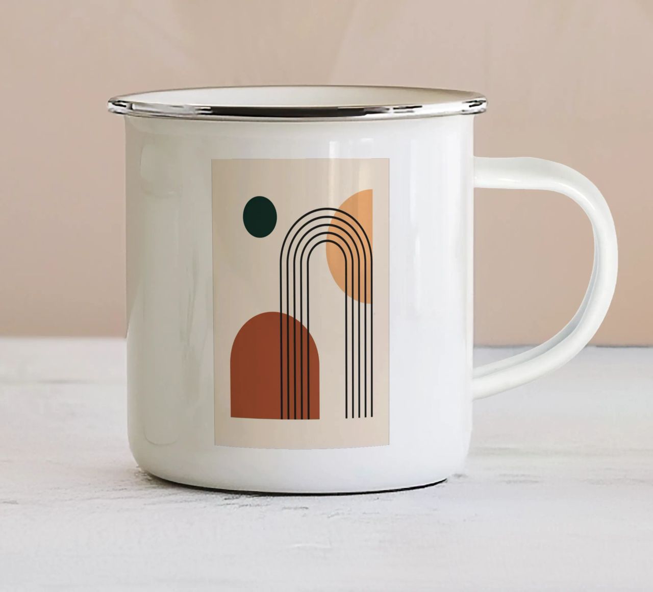 astratto geometrico 59 tazza in smalto da Gaite