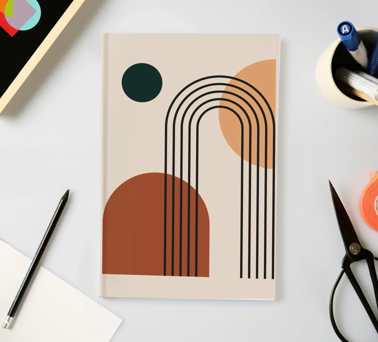 geometric abstract 59 notebook by Gaite