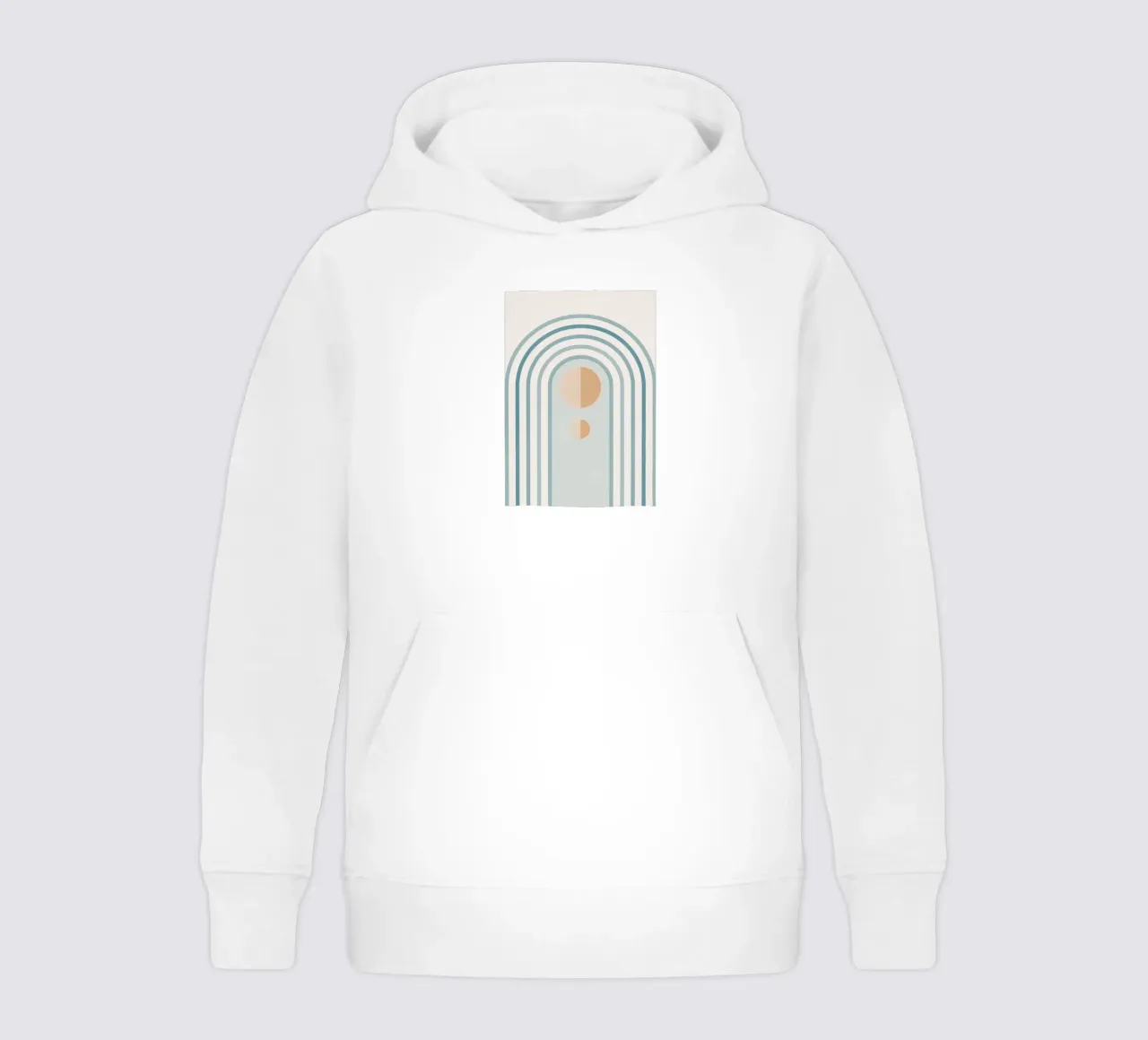 Minimal Geometric Rainbow 4 kids hoodie by Gaite