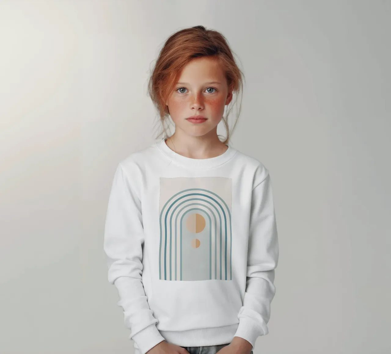 Arcobaleno geometrico minimale 4 felpa bambino da Gaite