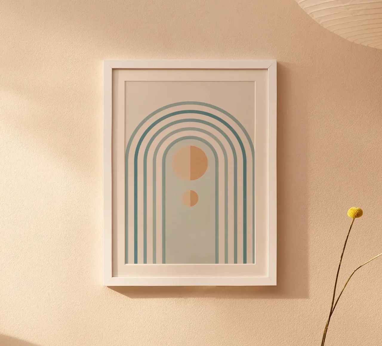 Arcobaleno geometrico minimale 4 carta hahnemühle da Gaite