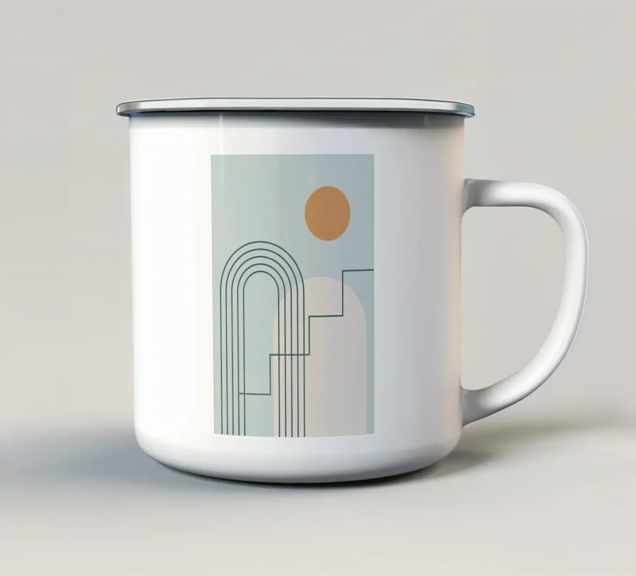 Astratto geometrico 104 tazza in smalto da Gaite