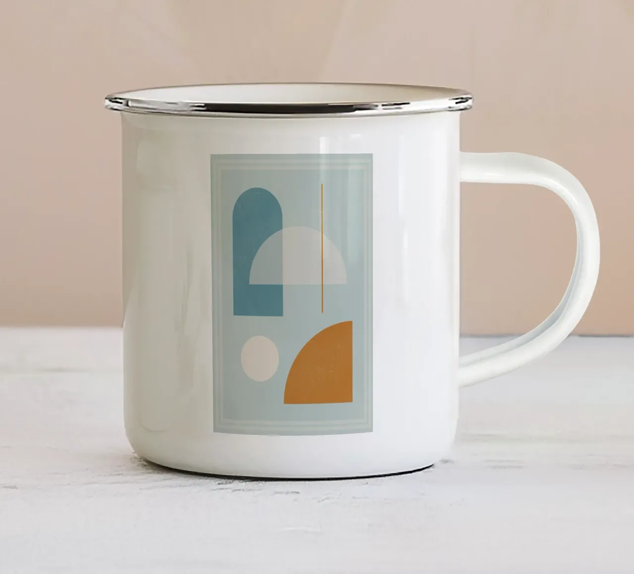 Astratto geometrico 103 tazza in smalto da Gaite