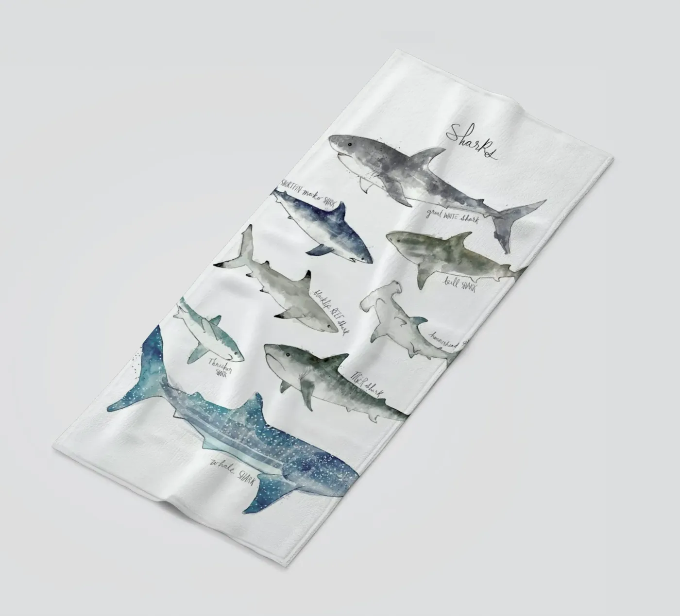 Sharks Strandtuch von Amy Hamilton
