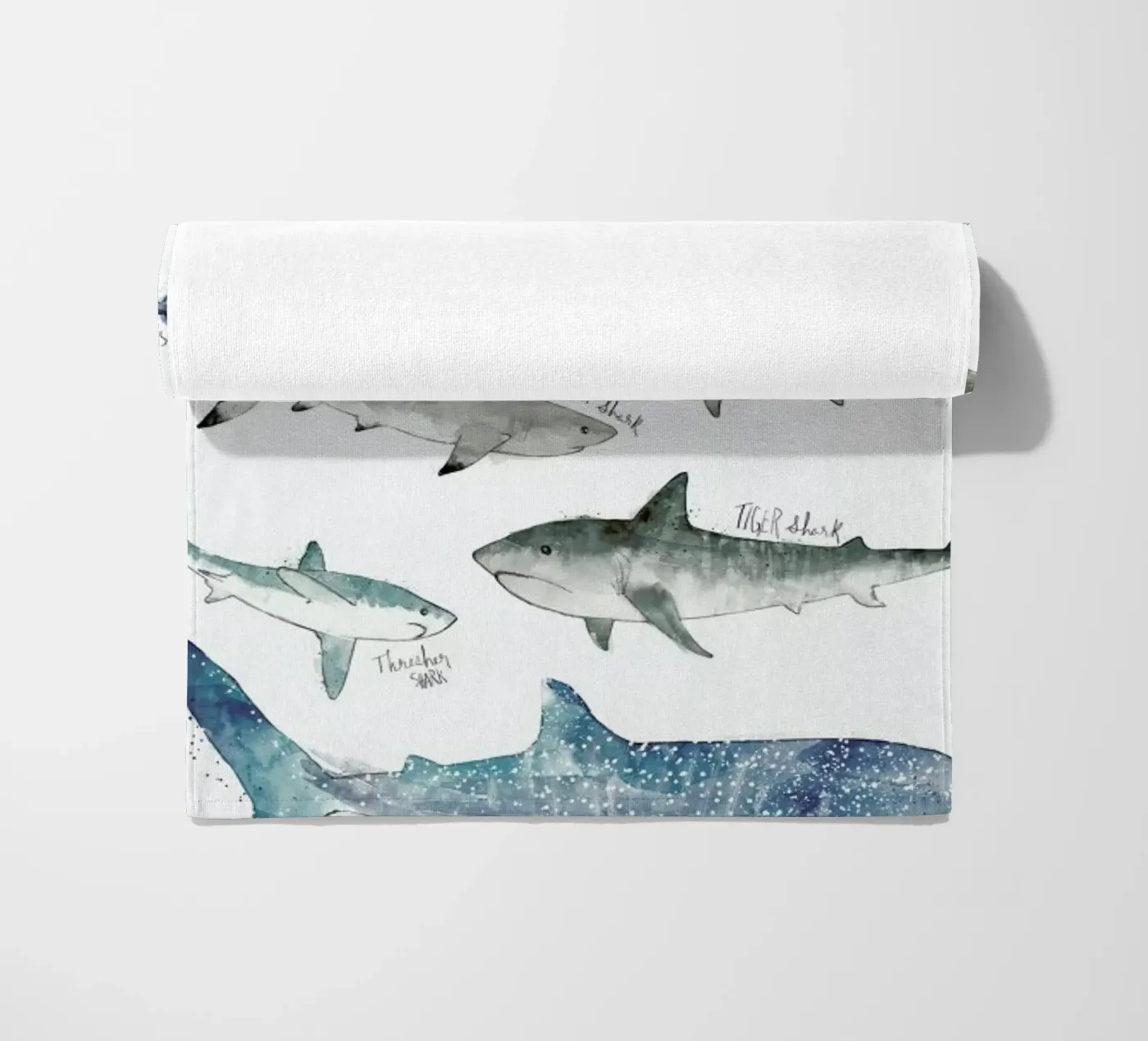 Sharks Strandtuch von Amy Hamilton