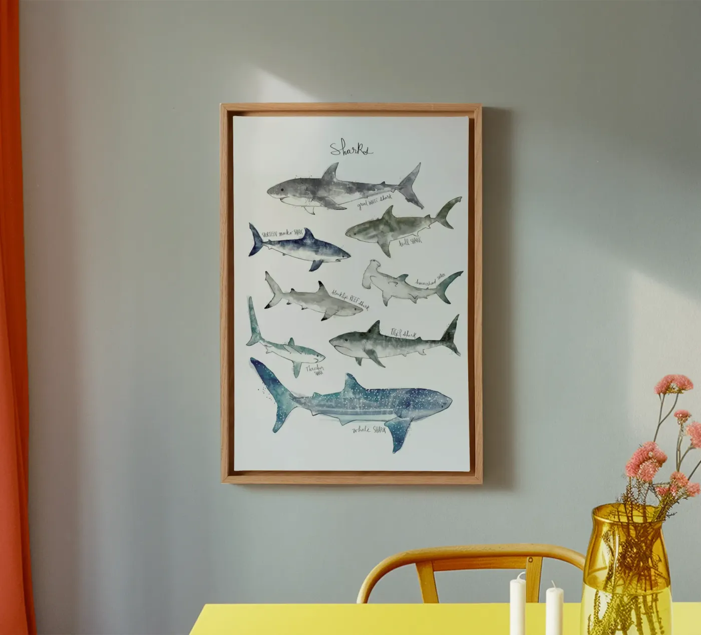 Sharks tela da Amy Hamilton