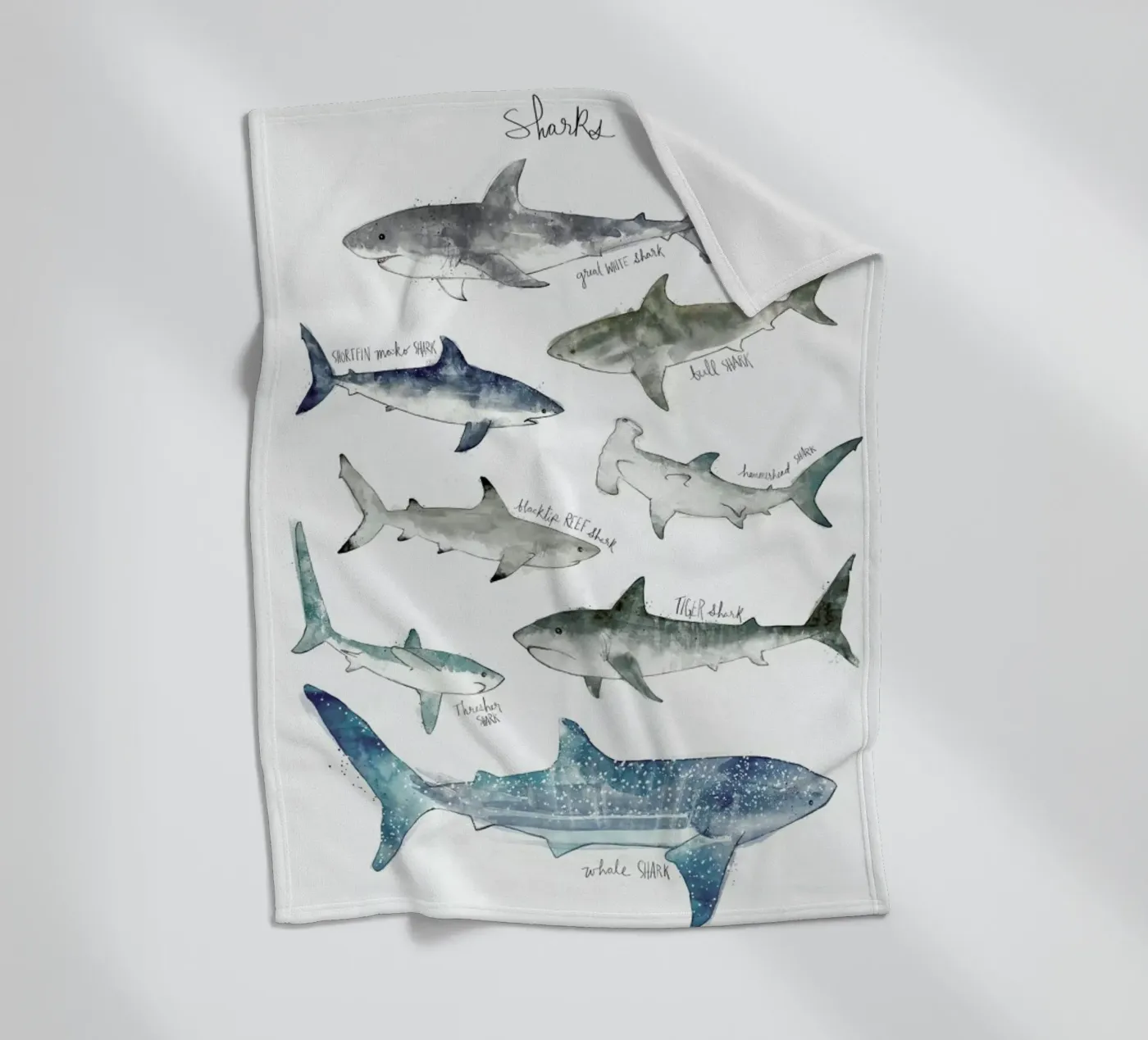 Sharks Fleecedecke von Amy Hamilton