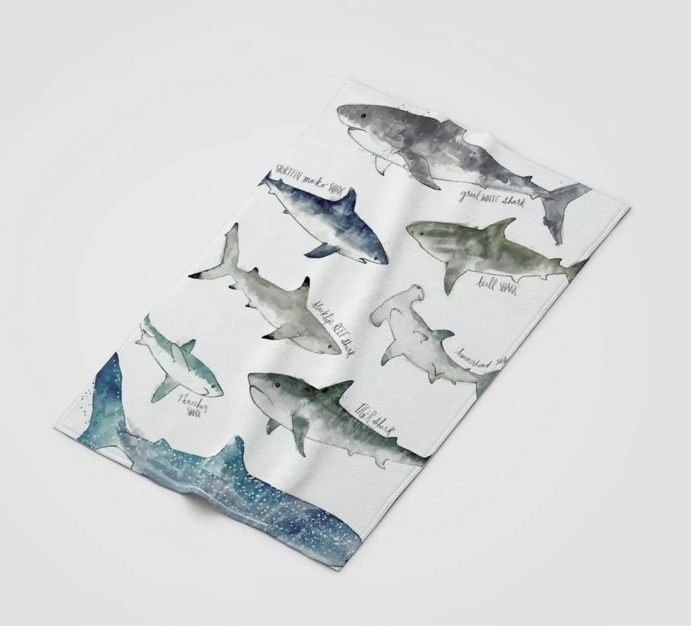 Sharks Fleecedecke von Amy Hamilton
