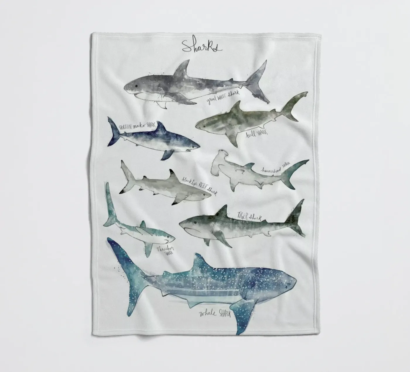 Sharks Fleecedecke von Amy Hamilton