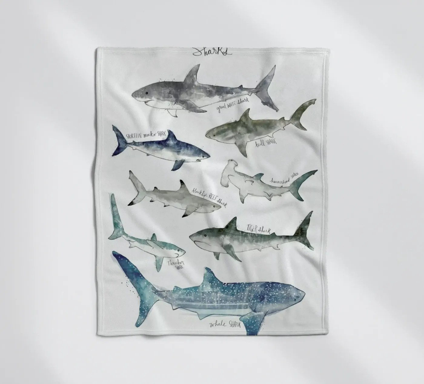 Sharks Fleecedecke von Amy Hamilton