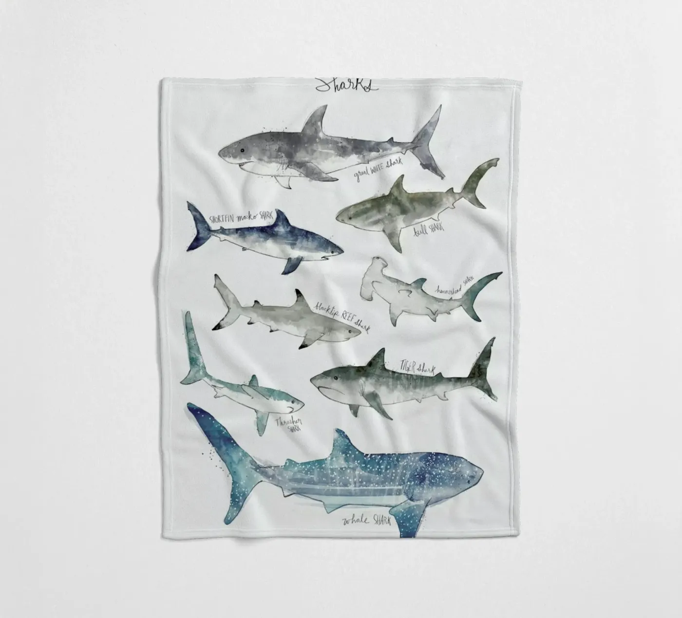 Sharks Fleecedecke von Amy Hamilton