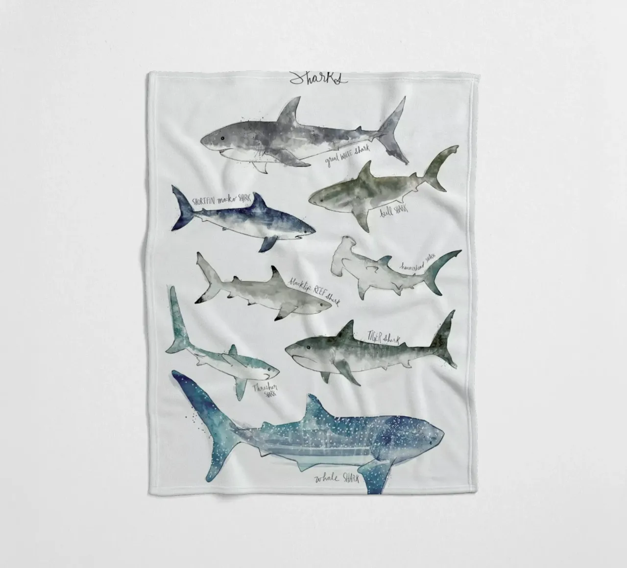 Sharks Fleecedecke von Amy Hamilton