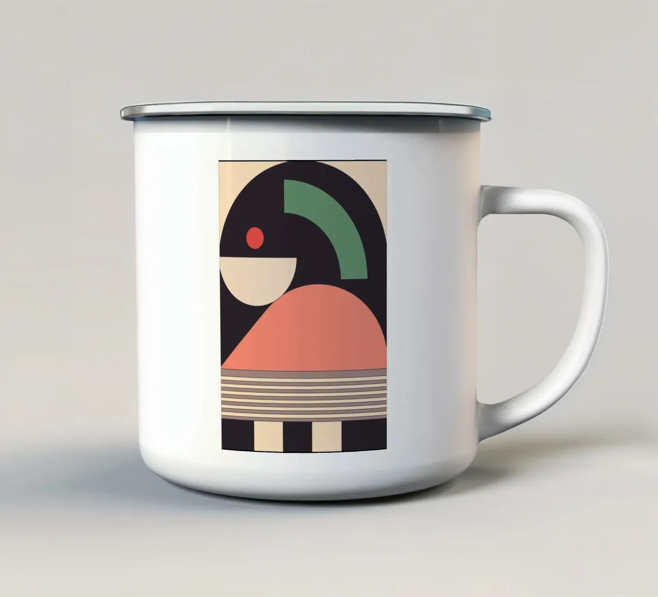 Astrazione geometrica 40 tazza in smalto da Gaite