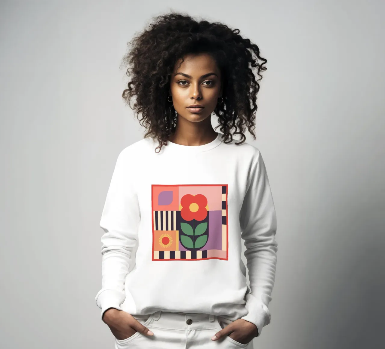 Geometría floral 11 sudadera de Gaite