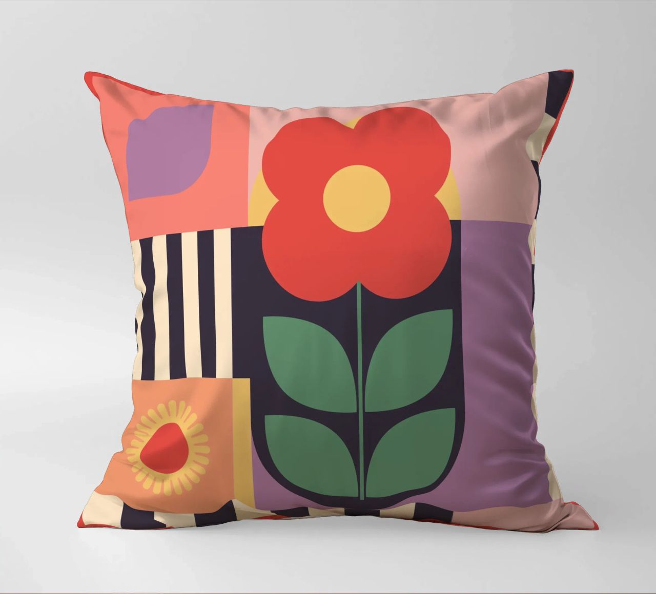 Floral Geometry 11 decorative cushion by Gaite