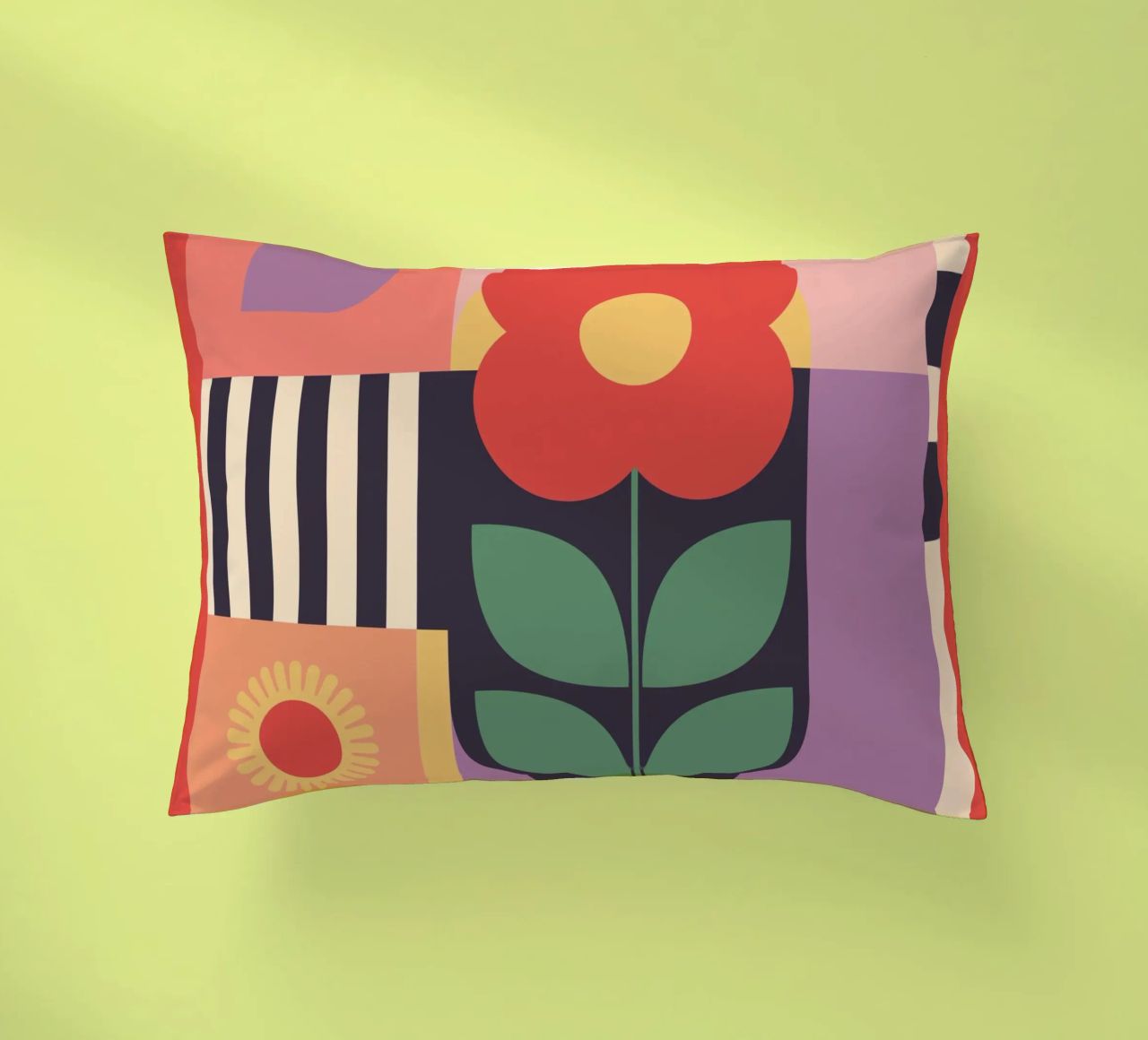 Floral Geometry 11 decorative cushion by Gaite