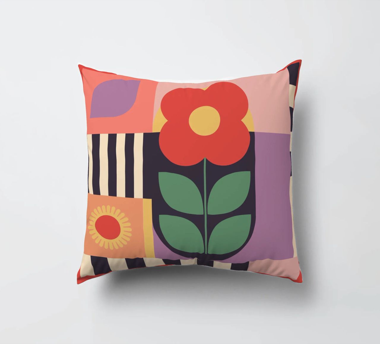 Floral Geometry 11 decorative cushion by Gaite