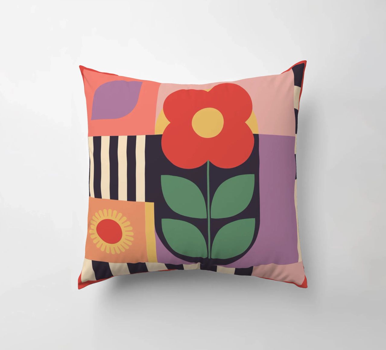 Floral Geometry 11 decorative cushion by Gaite