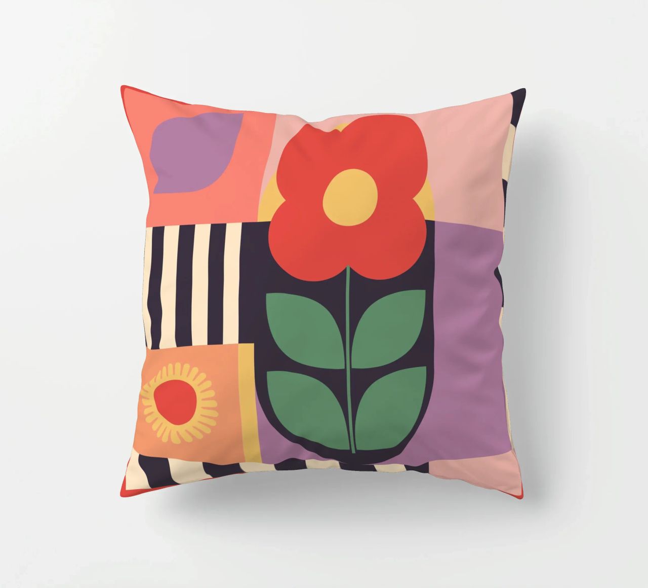 Floral Geometry 11 decorative cushion by Gaite