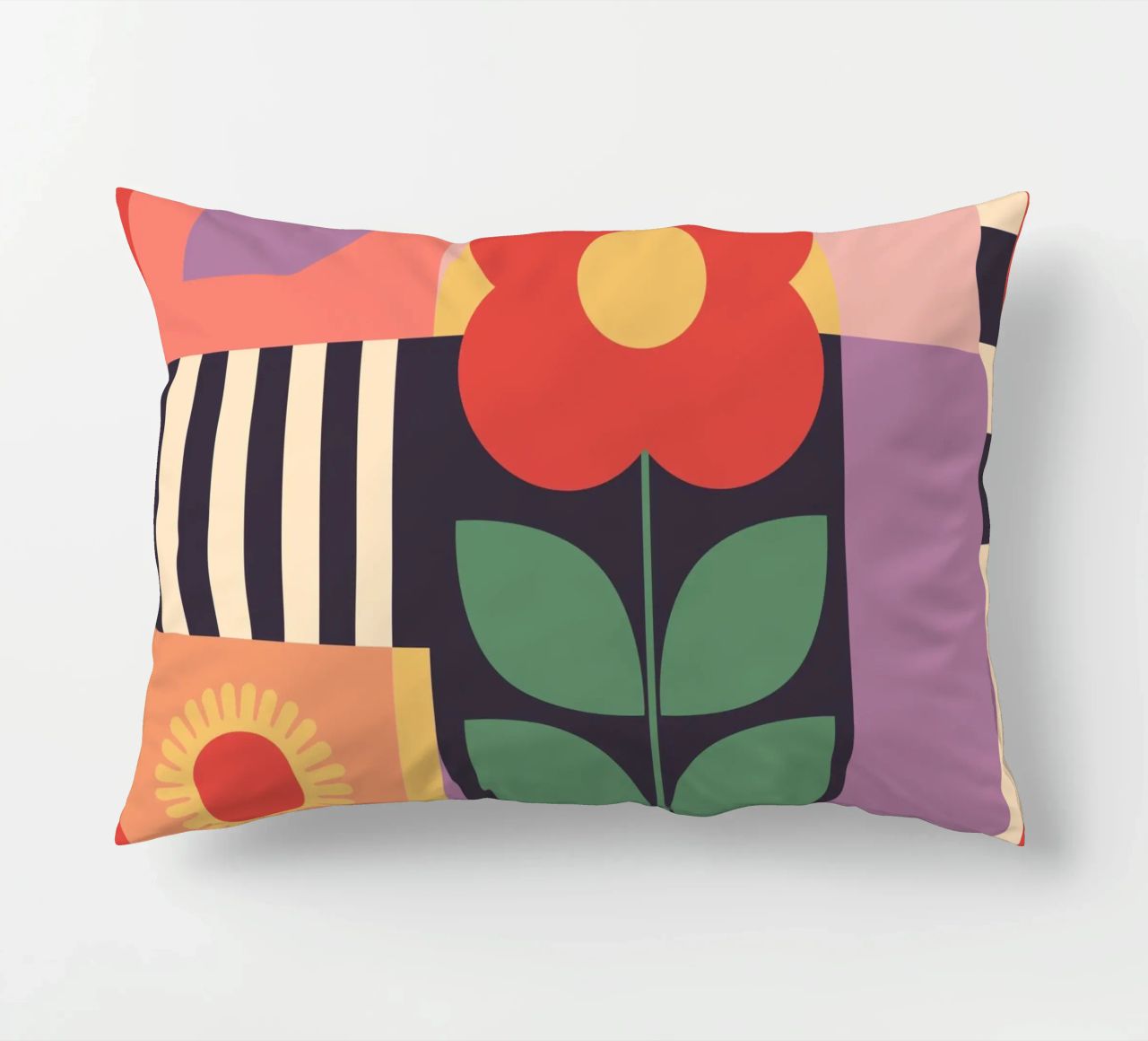 Floral Geometry 11 decorative cushion by Gaite