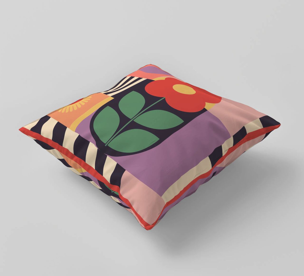 Floral Geometry 11 decorative cushion by Gaite