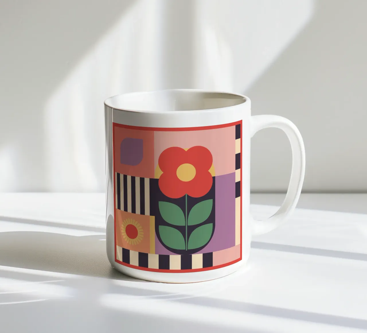 Geometria floreale 11 tazza in ceramica da Gaite