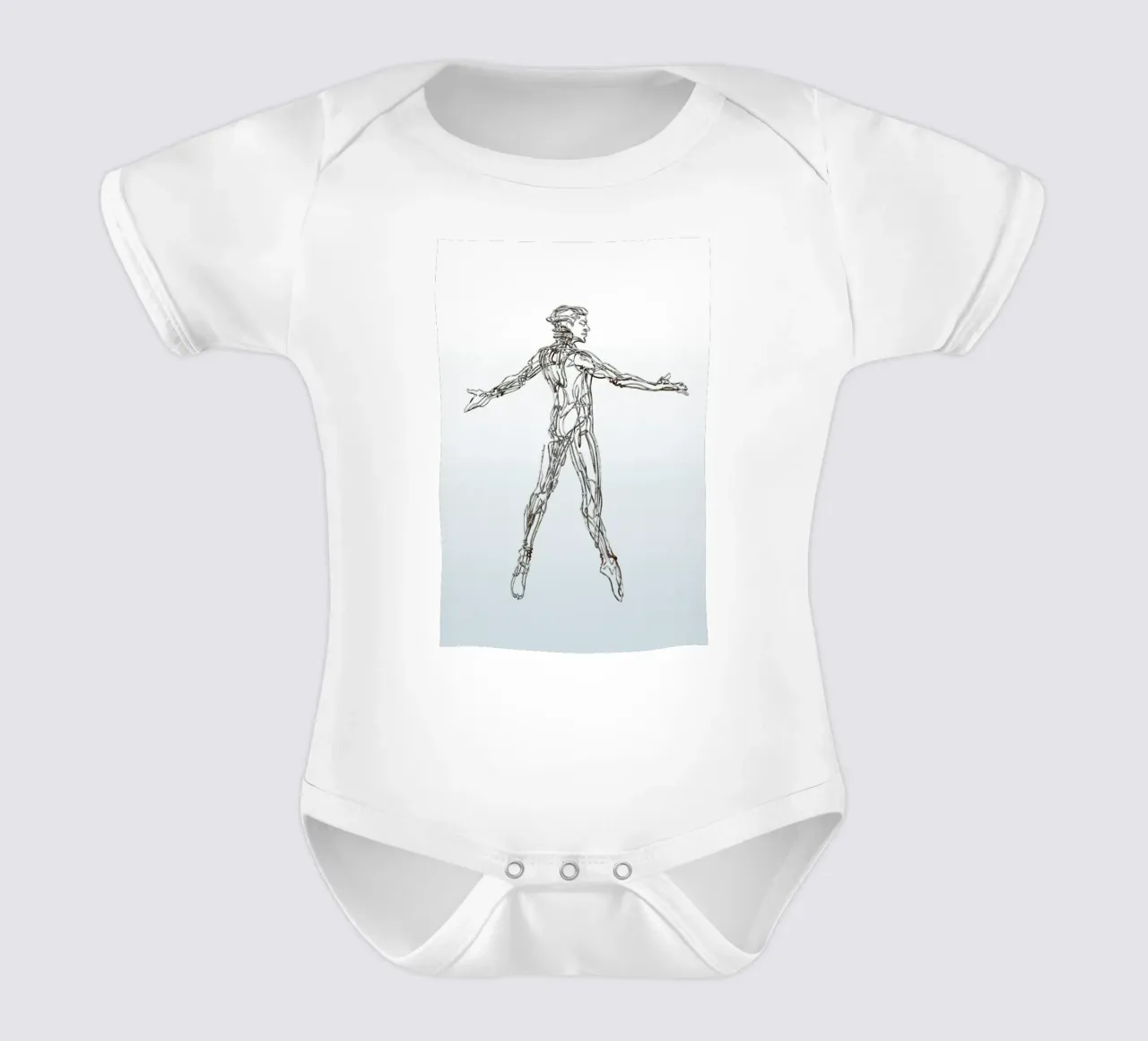 Embracing the world short-sleeve baby romper by Artascy Art
