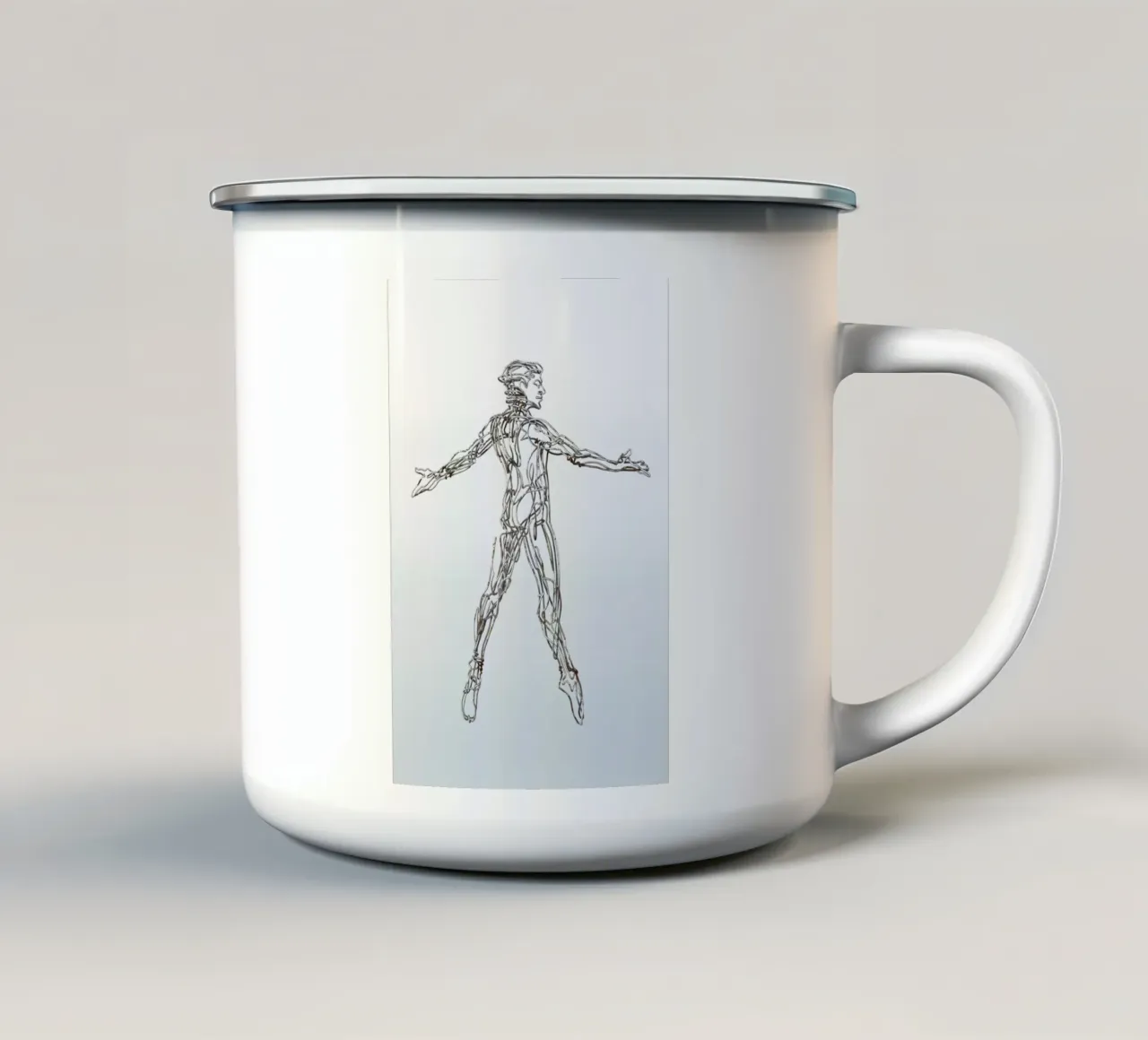Abbracciare il mondo tazza in smalto da Artascy Art