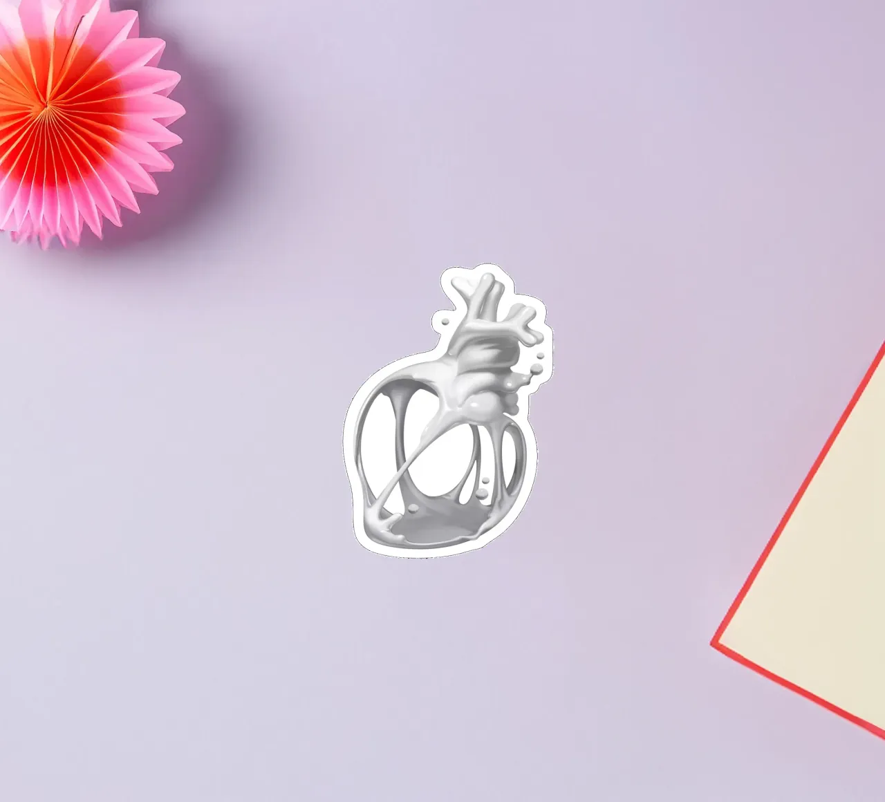 Cuore di latte adesivo da Artascy Art
