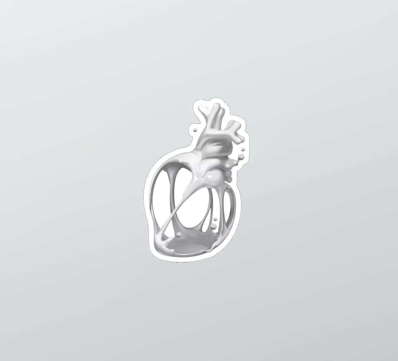 Cuore di latte adesivo da Artascy Art