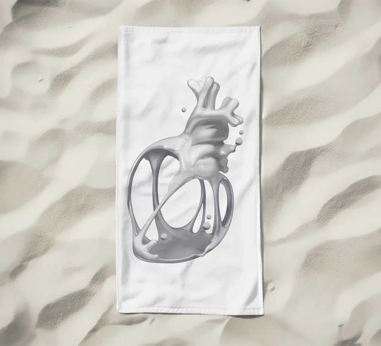 Cuore di latte telo mare da Artascy Art
