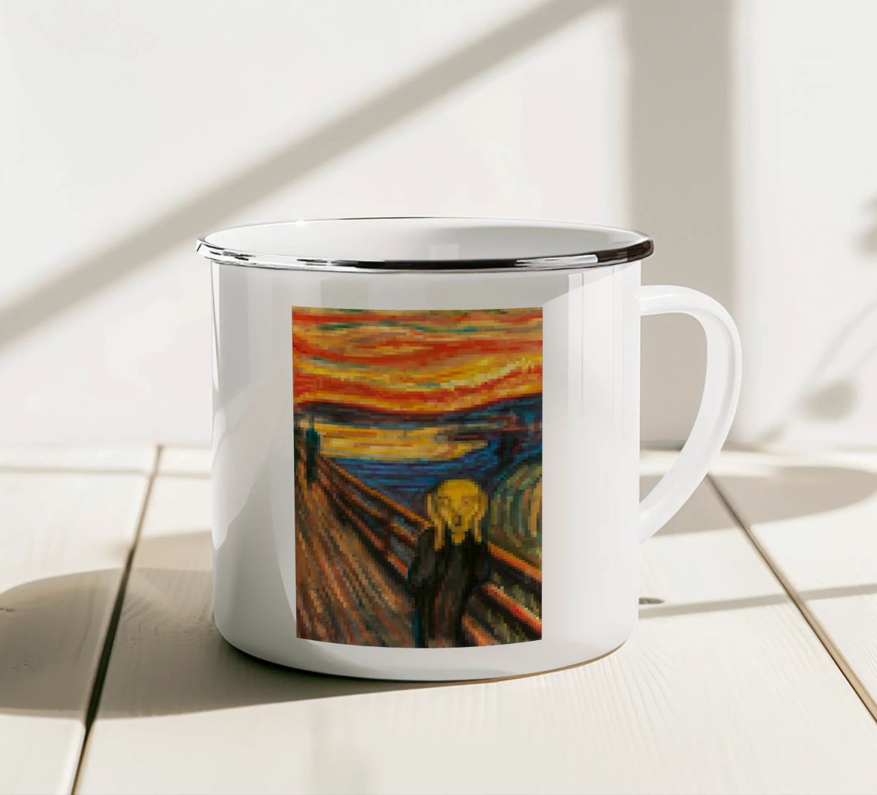 Urlare alla vita, non c'è più niente da perdere tazza in smalto da Artascy Art
