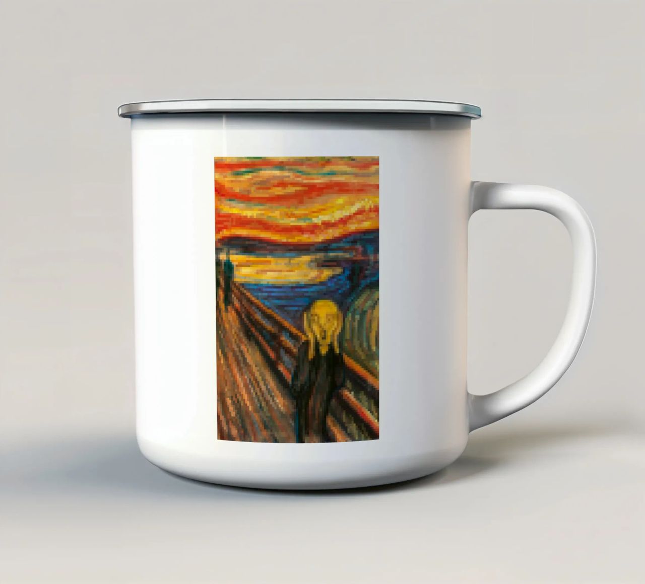 Urlare alla vita, non c'è più niente da perdere tazza in smalto da Artascy Art