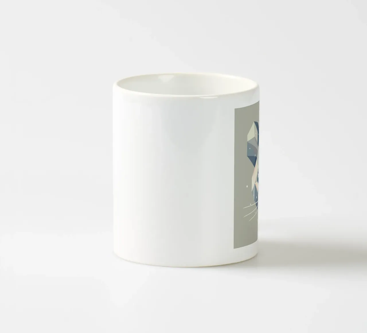 Topo delle nevi geometrico - Ritratto di animale invernale tazza in ceramica da namosh