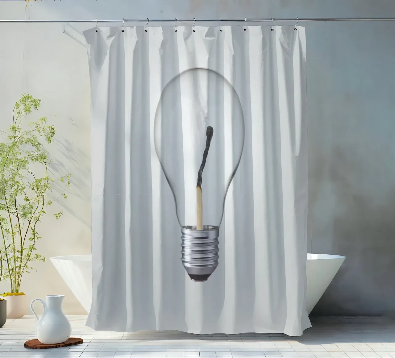 Idea bruciata tenda da doccia da 360brain