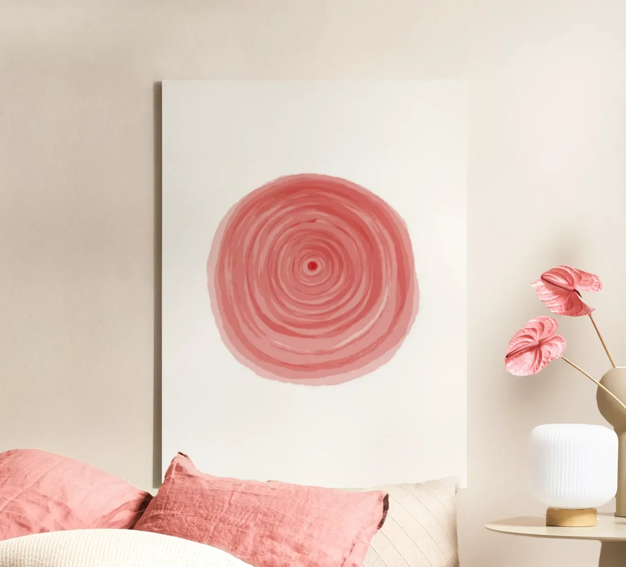 Meditatie - Wortelchakra canvas met Baklijst van Studio B