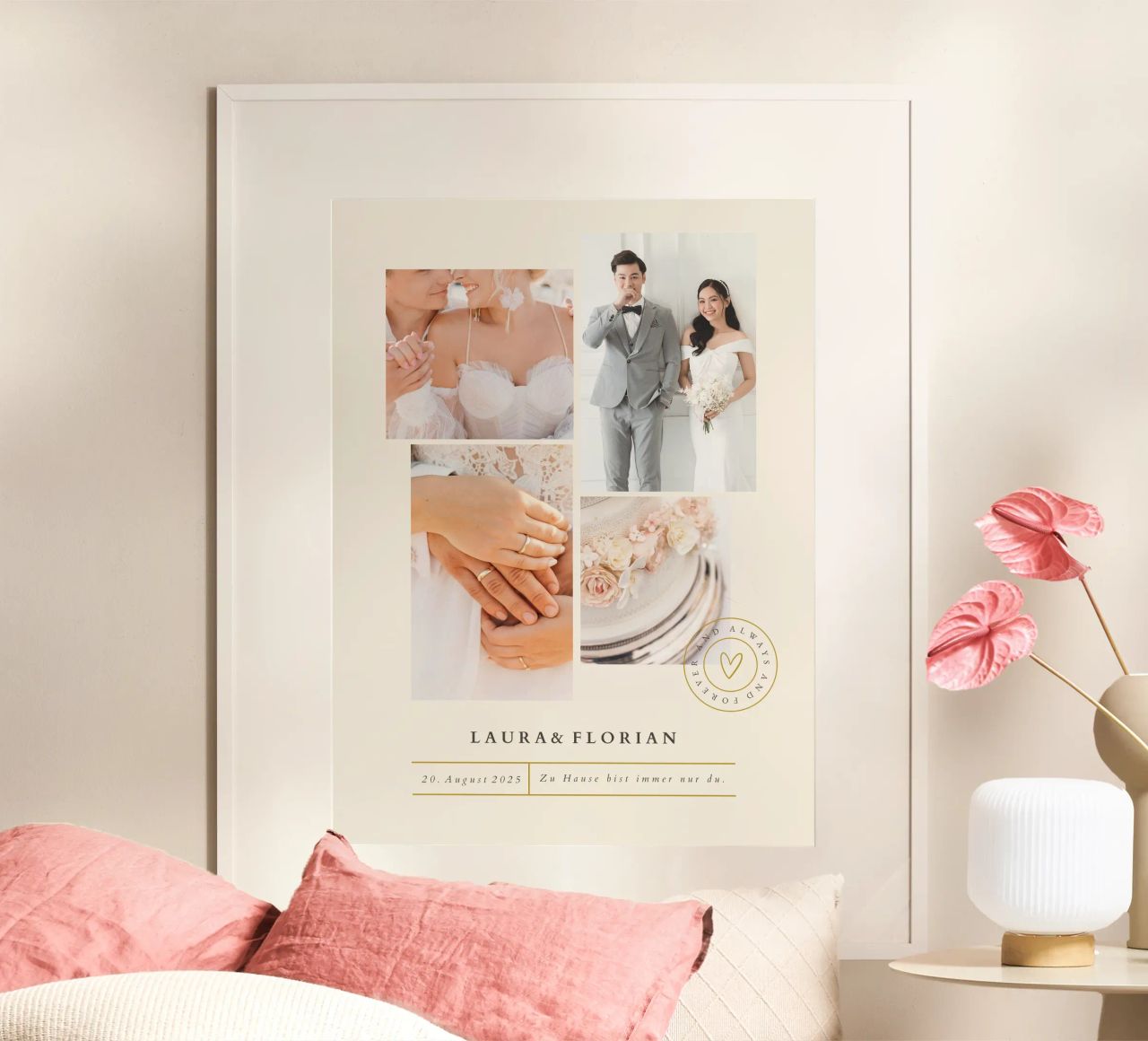 Timbres poster avec cadre en plastique de Kartenliebe