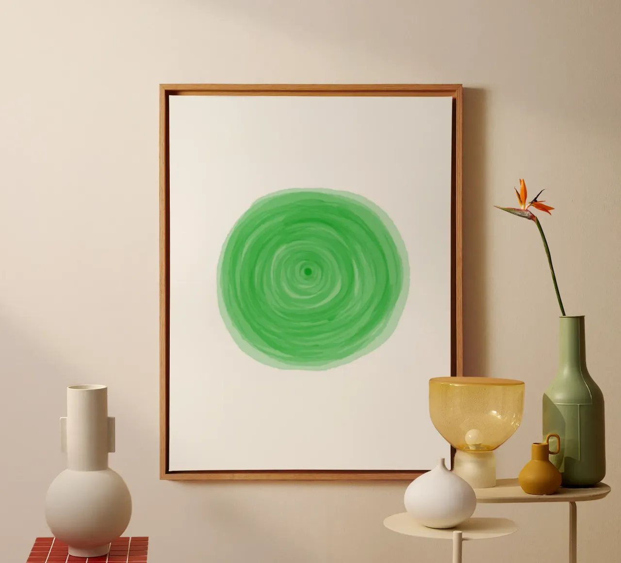 Meditatie - Hartchakra canvas met Baklijst van Studio B