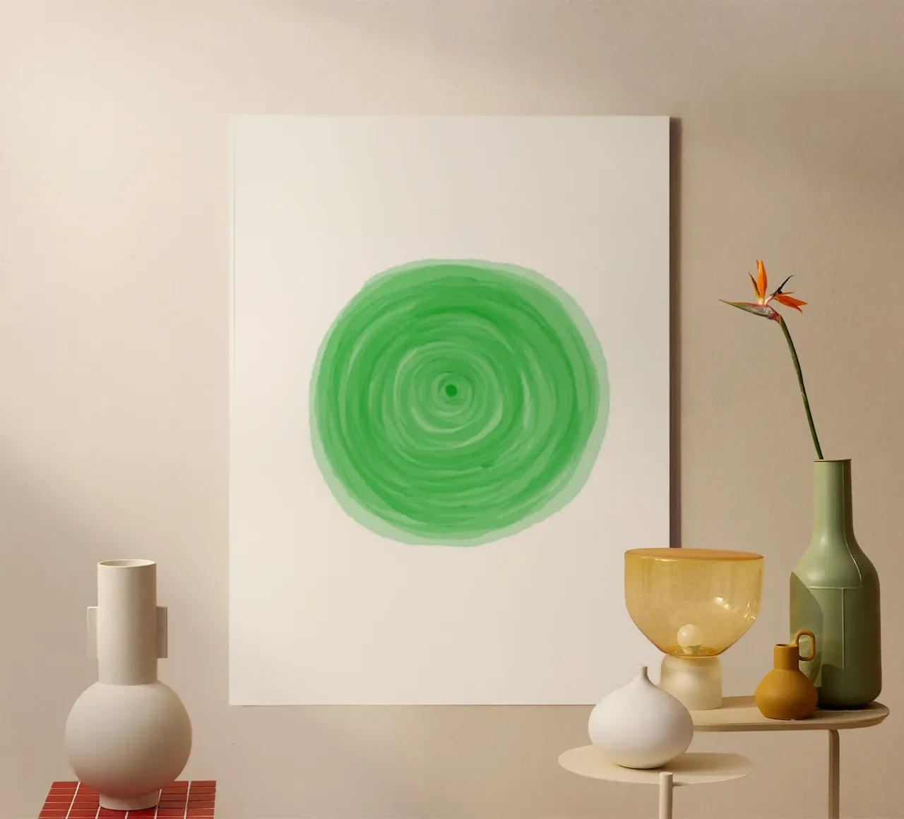 Meditatie - Hartchakra canvas met Baklijst van Studio B
