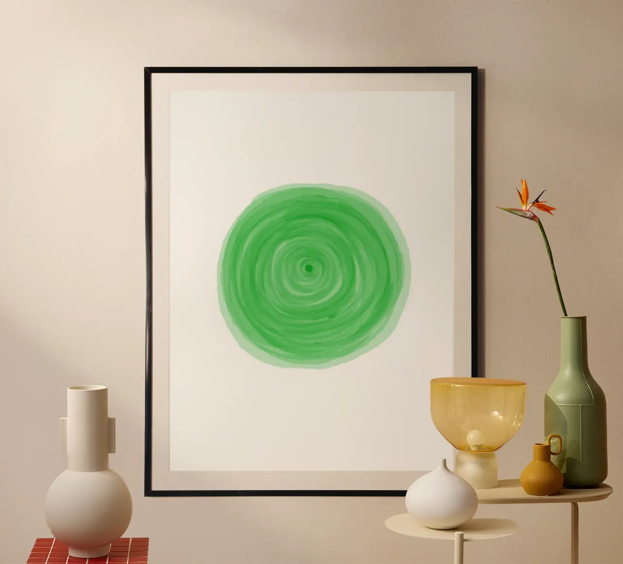 Meditazione - Chakra del cuore poster con telaio in alluminio da Studio B
