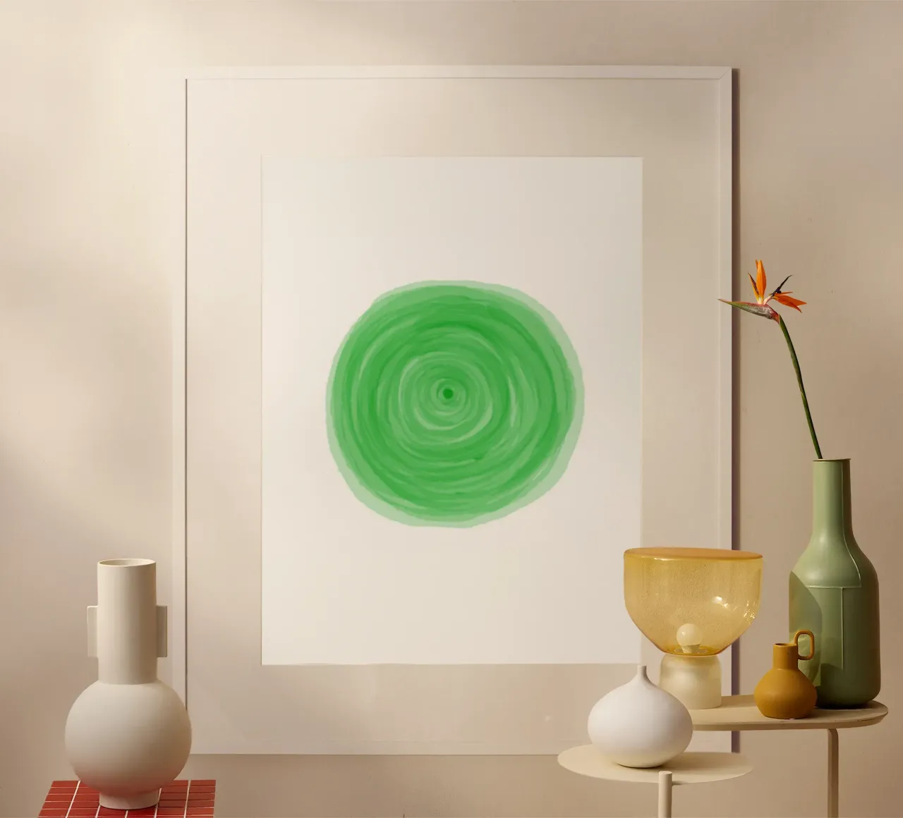 Meditazione - Chakra del cuore poster con telaio in alluminio da Studio B