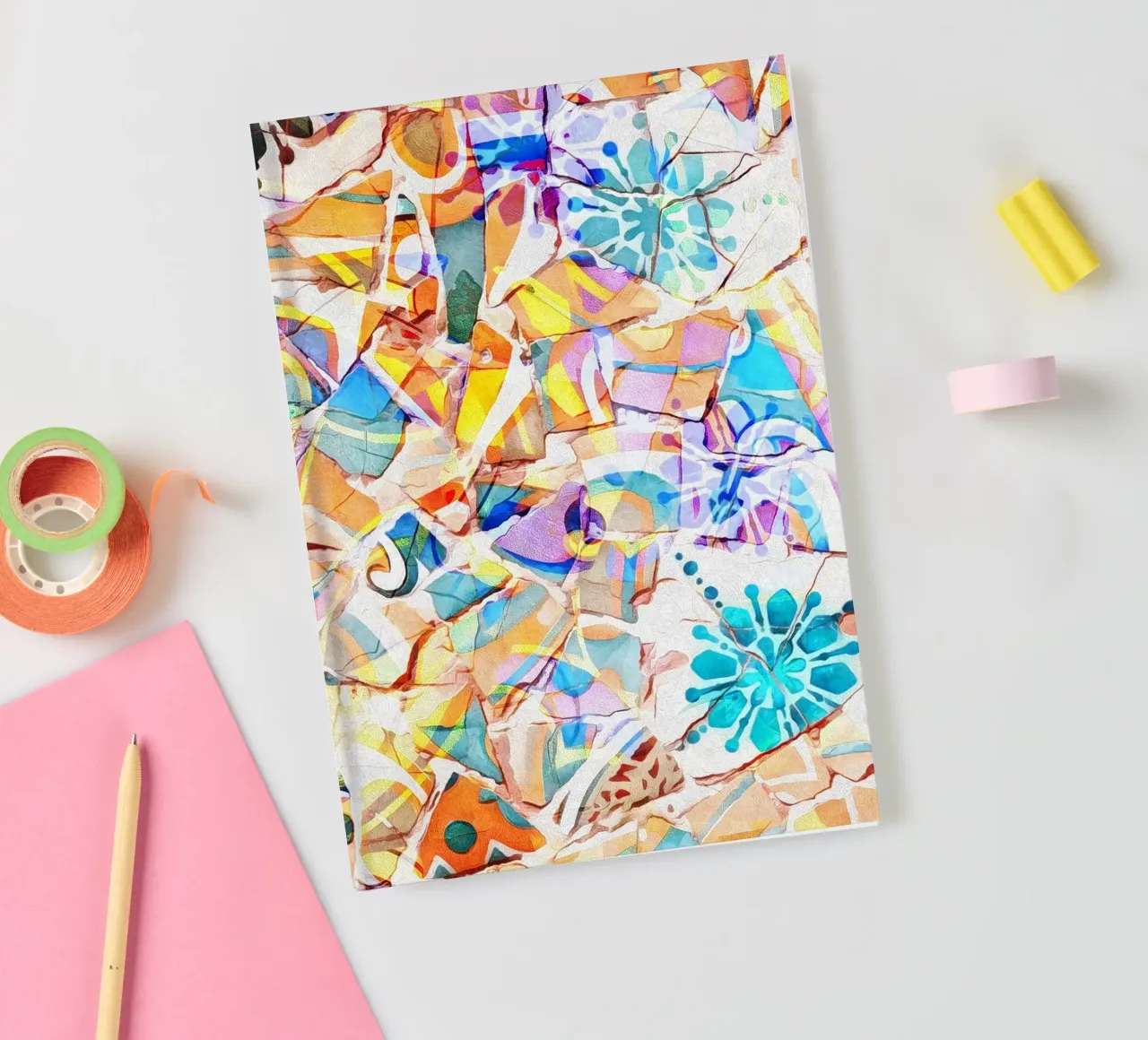 Mosaic of Barcelona 03 notebook by amini54