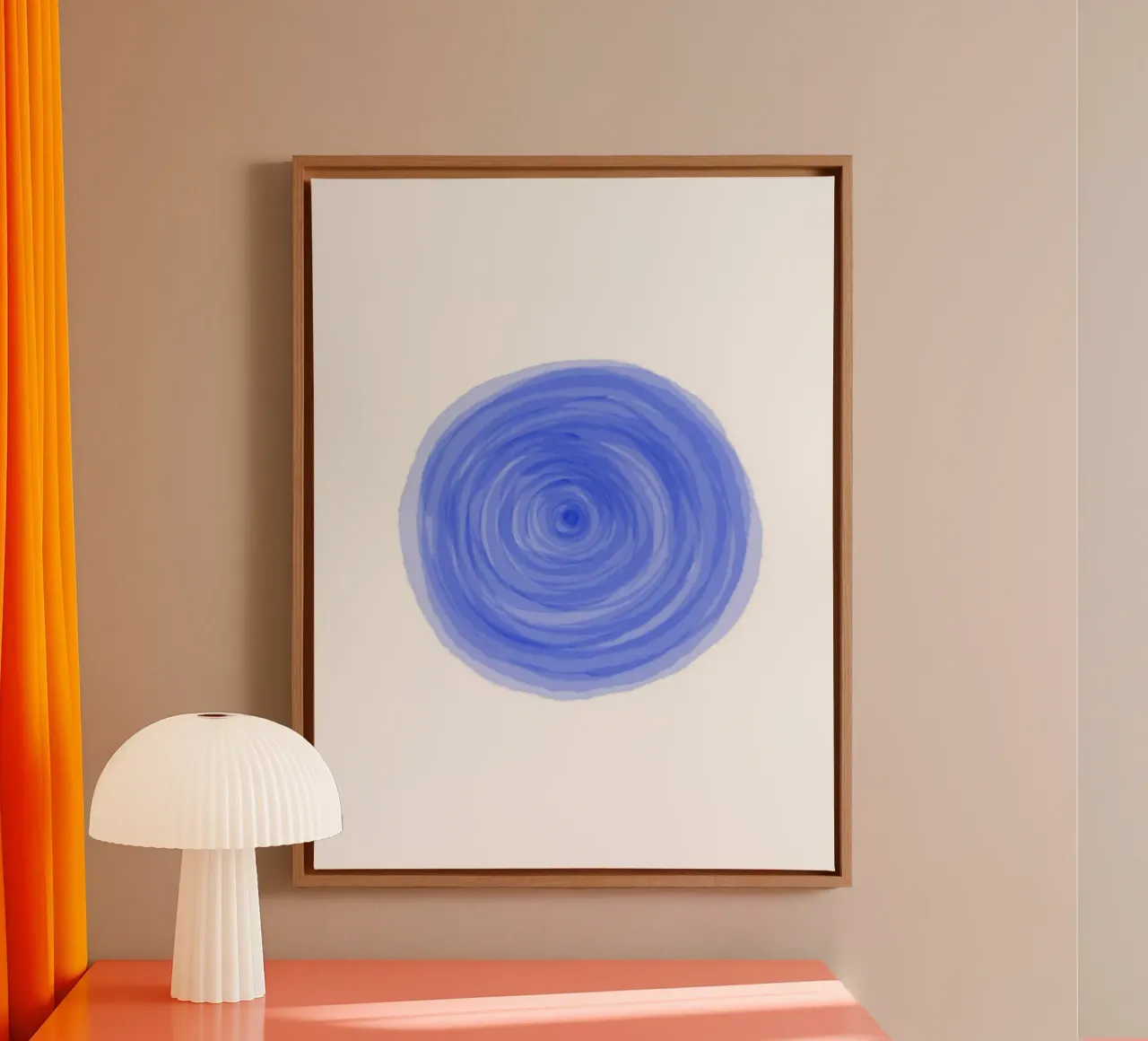 Meditatie - Keelchakra canvas met Baklijst van Studio B
