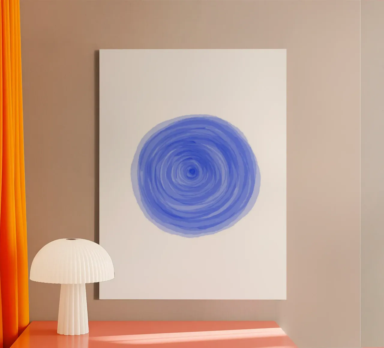Meditatie - Keelchakra canvas met Baklijst van Studio B